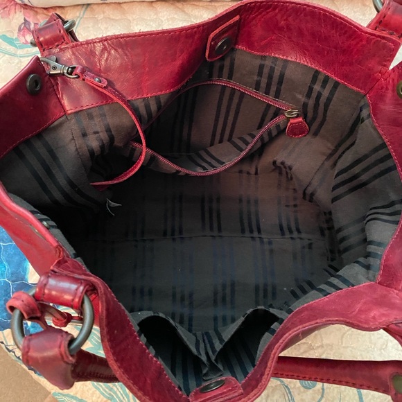 EUC Frye Melissa Tote Deep Red with Dust bag - Picture 4 of 5